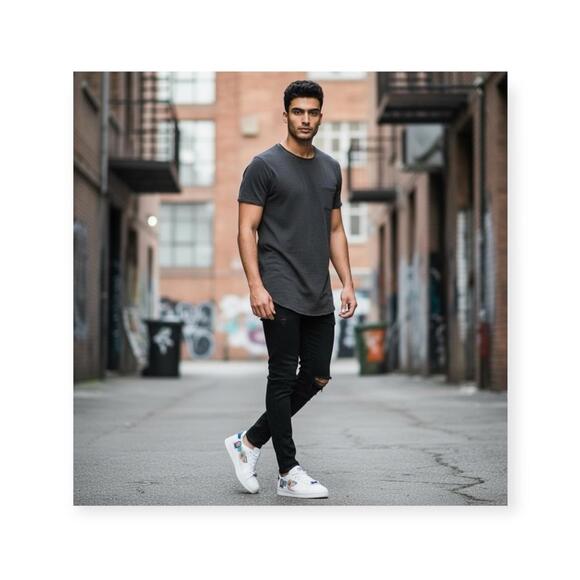 HTF: North Star ★ Retrostar Vegan Leather Sneakers ★ Blanco Azul ★ 39 6.5D 7D